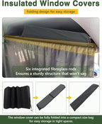 Insulated Windshield Cover Fit for Mercedes Sprinter NCV3 & VS30 | 2007-2026, Blackout Privacy & Thermal Insulation Van Front Windshield Shades, All-Season for Van Life, Camping, Gray - Image 6