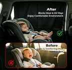 2 Pack Car Window Shades for Side Window with Strong Magnets | Automotive Dual Layer Car Rear Windows Sunshades for Baby Blocks Heat and UV Rays Sun Shade for Most Vehicles - Image 3