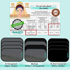Car Window Shades - Certified 99.79% UVA & 99.95% UVB sun protection. Award winning car sun shade for side windows. 4 Pack (2 Transparency options) 25" x 16" -window shade for car baby by Kinder Fluff - Image 5