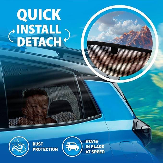 CLIM ART Magnetic Car Window Shades for Ford Escape 2020-2026 – Custom-Fit Sun Blocker Curtains, Side Window Covers, Essential Car Accessories for Camping, Baby, and Privacy Protection - MS0098 - Image 2