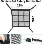 Dog Car Net Barrier Double Layer Mesh with Zipper Organizer Storage | Cars Seat Divider for Pet with Adjusting Rope and Hook Breathable Dogs Travel Accessory Universal Fit for SUV Sedan Truck - Image 7