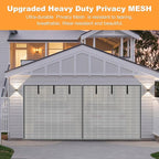 Privacy Garage Door Screen Blackout for 1 Car Garage-12x9FT Privacy Silver Grey Heavy Duty Magnetic Garage Screen, Hands Free, Magnetic Privacy Garage Screen Door - Image 6