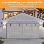 Privacy Garage Door Screen Blackout for 1 Car Garage- 8x7FT Privacy Silver Grey Heavy Duty Magnetic Garage Screen, Hands Free, Magnetic Privacy Garage Screen Door - Image 5