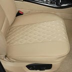 Black Panther 1 Pair of PU Car Seat Covers, Full Wrapping Front Bottom Seat Protector Compatible with 95% Vehicles, Anti-Slip (W 21.26''×D 20.86”), Beige - Image 2