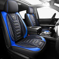 FREESOO for Toyota Tundra Seat Covers 2007-2021 Crewmax Cab 2 Front Set | 2pcs, Custom Fit, Airbag Compatible, Premium Waterproof Leather, for Truck Toyota Tundra Accessories, BlackBlue by FREESOO