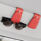 Sotfamily Magnetic Sunglass Holder for Car Visor, 2 Packs, Faux Leather | Strong Magnetism, for Most Car Visors, No Marks on Visor, Gift-Ready Packaging, Sunglass Organizer, Car Accessories for Men by Sotfamily
