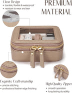 Small Makeup Pouch Clear Makeup Bag for Purse Travel Mini Bag for Women for Essentials Cute Cosmetic Case Traveling Small Toiletry Bag Portable Mini Pouch for Car Organizer Bag Gold - Image 2