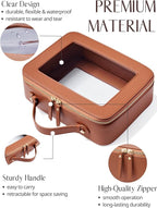 Clear Makeup Bag Toiletry Case Travel Transparent Cosmetic Bag with Zipper, Portable Make Up Organizer Traveling Compact Car Bag for Essentials - Image 5
