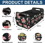 Deosk Trunk Organizer and Storage with Reinforced Handles,Car Accessories for Women/Men 50L Waterproof Polyester Trunk Organzier for Car/SUV/Minivan/Truck(Medium, Floral) - Image 3