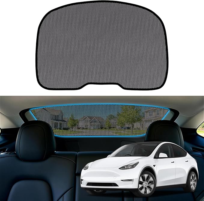 Model Y Window Shades 2020-2024, Rear Window Mesh, 1PC | Custom Fit Window Shades, Breathable Mesh Blocks UV Rays, Reduces Heat & Glare, Creates Comfort for Babies & Rear Passengers by KOCZIL