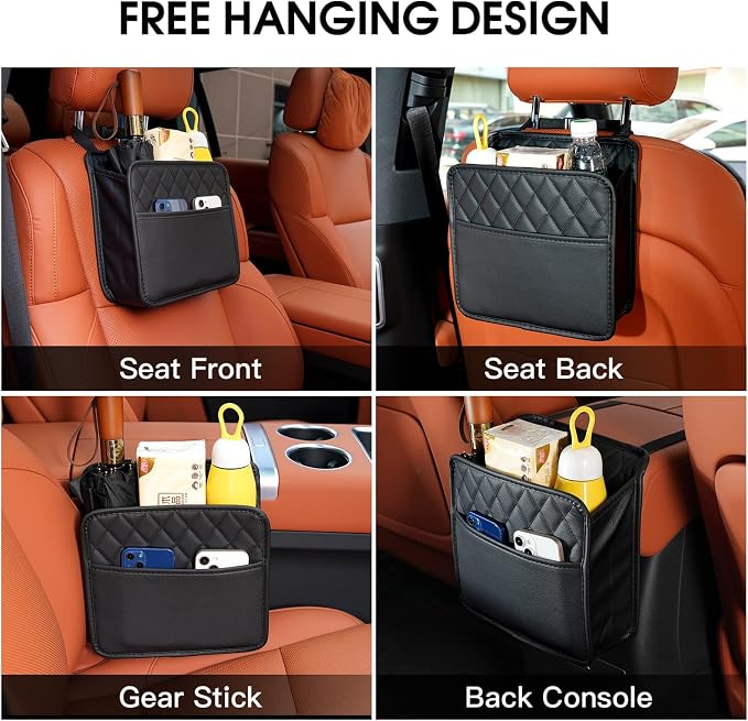 FrgKbTm Car Seat Back Hanging Bag Car Document Holder Multi-Pocket Bottle Bag Storage Box Organizer Travel Tidy Pouch Pocket Kids - Image 5