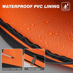 Tool Bag 2-Pack 12" 10", Divider Zipper Pouch, Small Tool Box Organizer | Waterproof, Heavy-duty Oxford, Smooth Zipper, Handle & D-Ring, Storage Case for Car Work Tool. Electrician Gift, Orange/Green - Image 4