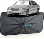 Car Windshield Sun Shade Umbrella for Mercedes-Benz E-Class 1996-2009 | [Reflective Coated Fabric] Car Shades Sun Visor Keep Car Cool and Protects Interior, 1:1 Exact Fit by MakeLifeBetter