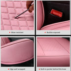 Front Seat Covers,2PCS Seat Covers Full Coverage Leather Seat Cover | Seat Covers Pink,Leather Car Seat Covers,2PCS Front Car Seat Protector For SUV Sedan Truck For Families,Pets,Commuter - Image 7