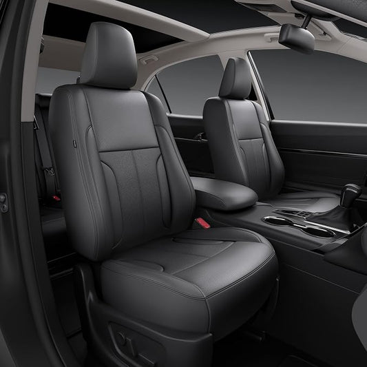 redblue Custom Fit Toyota Corolla Seat Covers for 2023-2026 LE | Black leather Seat Covers Full Set, Fit 2023 2024 2025 2026 LE, Front and Rear Car Seat Cover by Unknown