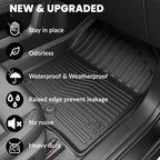 Auxko Floor Mats Fit for Kia Telluride 2020-2025 Bucket Seat | All Weather,All Season,Odorless,Anti Slip,Rain&Salt Resistant,TPE Material,Black,Accessories - Image 4