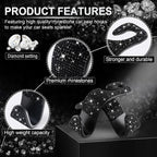 LivTee Car Seat Headrest Hook, Auto Seat Hook Hangers Storage Organizer Interior Accessories for Purse Coats Umbrellas Grocery Bags Handbag, 4-Pack(Bling Black) - Image 2