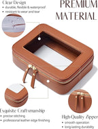 Clear Makeup Bag Toiletry Case Travel Transparent Cosmetic Bag with Zipper, Portable Make Up Organizer Traveling Compact Car Bag for Essentials - Image 2