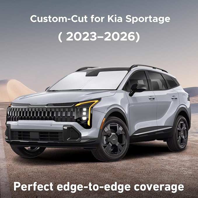 EcoNour Windshield Sunshade Compatible for Kia Sportage NQ5 2023-2025 2026 | Sun Visor for Front Windshield & Window Sun Shade Cover, UV Heat Blocker & Protector, Car Accessories - Image 2