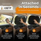 CARAMAZ Car Window Shade for Baby with Certified UV-Protection 2 Pack - 20"x12" - Image 5