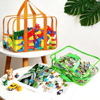 6 Color Toy Storage Bags with Labels, Reusable Clear PVC Board Game Storage, Travel Waterproof Organizer Bags with Zipper Large Capacity (L, XL, XXL) - Image 4
