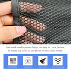 Car Tissue Holder, Rectangular Waterproof Auto Seat Side Tissue Box with Mesh Pocket, Multifunctional Leather Napkin Holder Hanging Storage Box for Vehicle Front Seat - Image 4