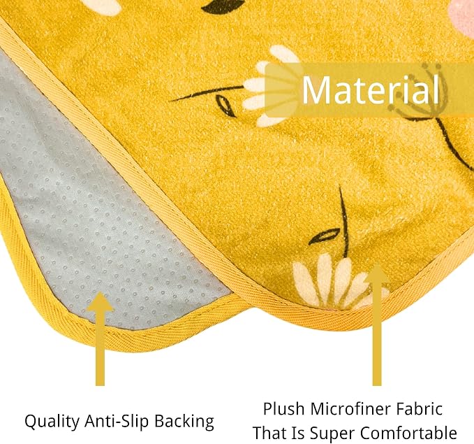 Waterproof Car Seat Cover for Front Seats, Protector for Cars SUVs Trucks, Sweat Towel Seat Covers Bucket for Gym, Workout, Beach, Hiking, Running and Swimming(Chamomile and Yellow, 2PCS) - Image 4