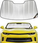 Pigenius Windshield Sun Shade for Chevrolet Camaro 2016-2024. Reflective Aluminum Film Front Window Sunshade - BLAZBLOCK by Pigenius