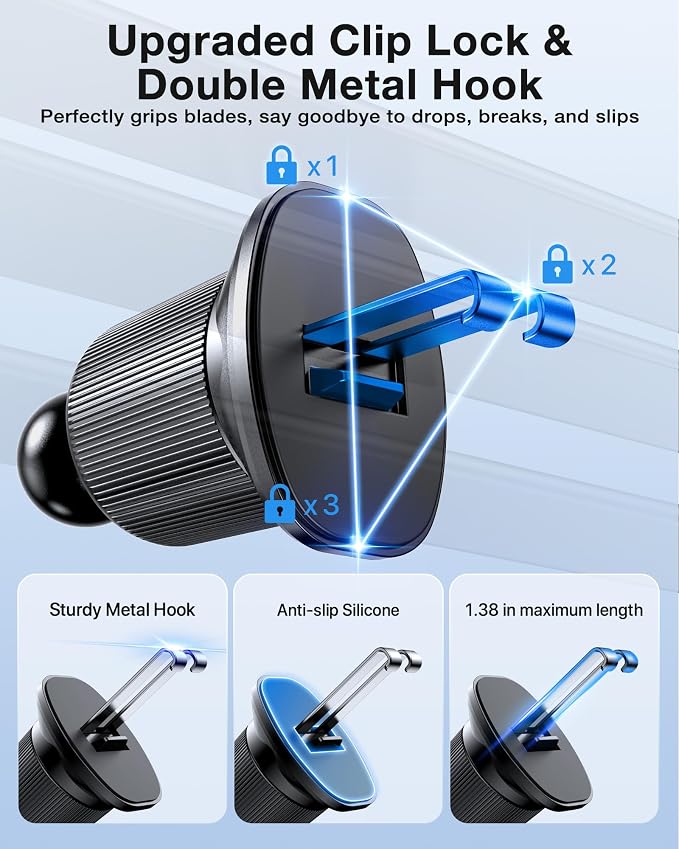 Miracase Car Phone Holder for Magsafe [Super Strong Magnets] Magnetic Phone Holders for Your Car, 360°Adjustable Air Vent Hands Free Cell Phone Mount Cradle (Matte Black, Regular) - Image 7