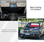 American Flag Windshield Sun Shade Umbrella The State Texas Wooden Foldable Car Front Window Sunshade Blocks UV Rays Heat Keep Vehicle Cool (55" x 27.5") - Image 3