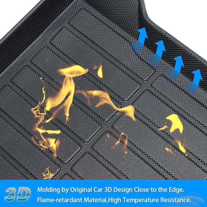 Powerty Trunk Mat for BMW X3 G01 2018-2023 2024(Not Fit X3 xDrive 30e), All Weather TPE Cargo Mat Liner for X3 G01 Rear Trunk - Image 3