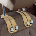 CoBak Purse Hook for Car - Universal Premium Stitched Leather and Aluminum-Magnesium Alloy Double Car Seat Back Storage Hook for Purses, Handbags, Bags (2 Pack),Linen by PopulartabletcasebrandWegivepeoplethebestdesignofprotectingvariouselectronicdevices
