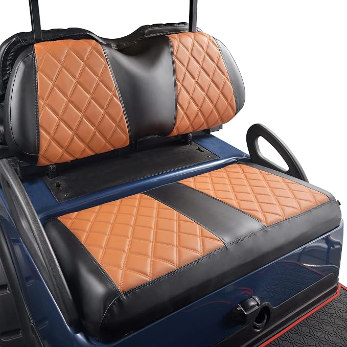 NOKINS Golf Cart Diamond Vinyl Seat Covers Fits Club Car Precedent 2004-UP | OEM Standard Front Seat Cushion,No Nails Required by NOKINS-GolfCartPartsFactory