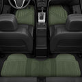 Motor Trend FlexTough Performance All Weather Rubber Car Floor Mats - 3 Piece Floor Mats Automotive Liners for Cars Truck SUV, Heavy-Duty Waterproof (Green) by MotorTrend