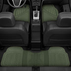 Motor Trend FlexTough Performance All Weather Rubber Car Floor Mats - 3 Piece Floor Mats Automotive Liners for Cars Truck SUV, Heavy-Duty Waterproof (Green) by MotorTrend
