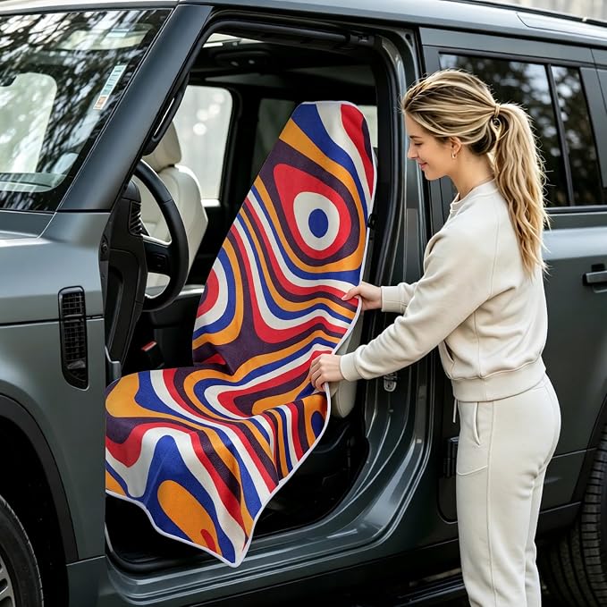 Waterproof Car Seat Cover Towel | Sweat-proof, Universal Fit for SUV & Truck, For Gym, Yoga, Pets, Beach, Non-Slip, Microfiber Fabric, Machine Washable - Image 2