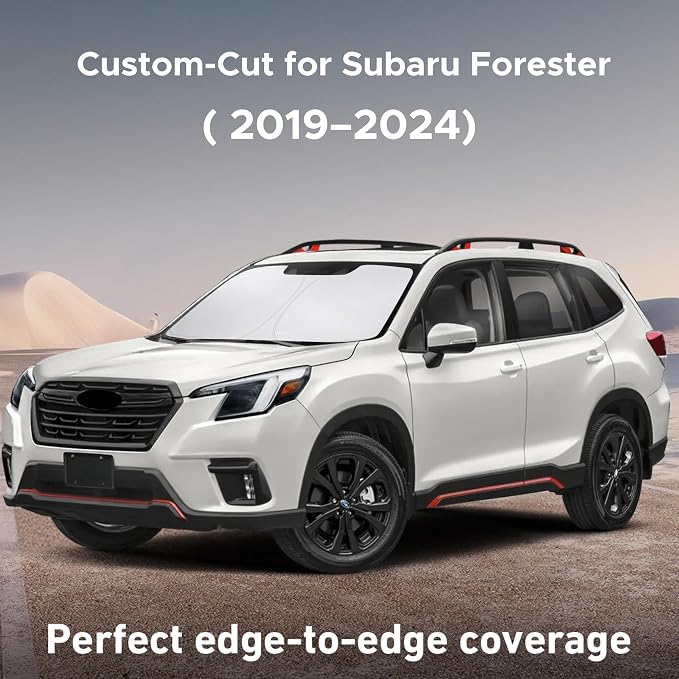 EcoNour Windshield Sunshade Compatible for Subaru Forester 2019-2023 2024 | Sun Visor for Front Windshield & Window Sun Shade Cover, UV Heat Blocker & Protector, Car Accessories - Image 2