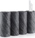 SINGARO Car Tissue Holder, 4 Pack Car Cup Holder Facial Tissues with Travel Tissue Bag, Quick and Convenient Flower Combination Car Tissue Box(4 Canisters/200 Tissues) Gray by SINGARO