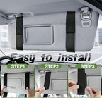 Car Sun Visor Organizer, Fits Most Cars Trucks SUV Jeeps Patrols—Black | Tactical Molle Panel Visor Storage Organizer with Sunglasses Holder for Police Gear & Overland Accessories - Image 5