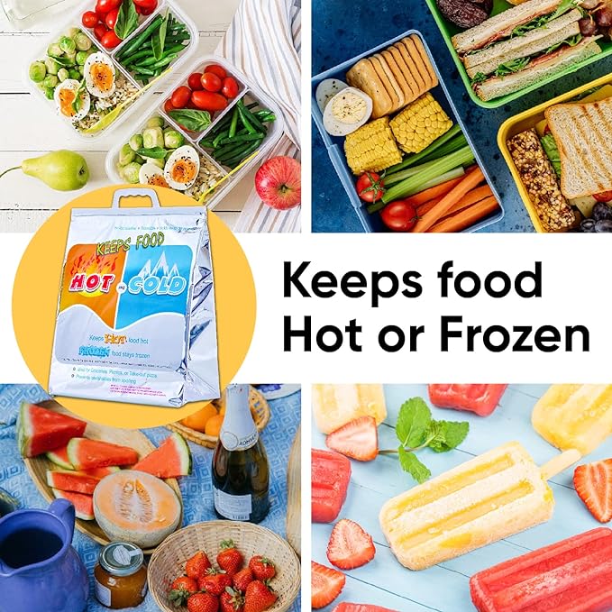 Superio Hot and Cold Insulated Bags for Food Delivery, Grocery Shopping Bags, Food Storage for Hot and Frozen Food for Travel, Disposable Cooler Bag, Reinforced Thermal Lunch Bag (10, 15.5"x13") - Image 7
