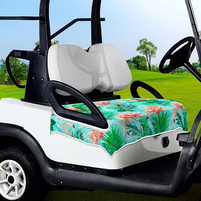 ENYORSE Golf Cart Seat Covers, Tropical Floral Seat Towel Blanket, Soft Breathable Microfiber, Keeps Seats Cool & Comfortable, 51”x31”, Fits 2 & 4 Passenger EZGO, Yamaha,Club Car Carts - Image 5