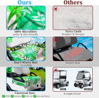 ENYORSE Golf Cart Seat Covers, Tropical Floral Seat Towel Blanket, Soft Breathable Microfiber, Keeps Seats Cool & Comfortable, 51”x31”, Fits 2 & 4 Passenger EZGO, Yamaha,Club Car Carts - Image 3