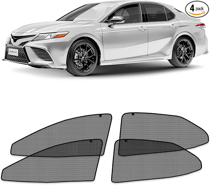 CLIM ART Magnetic Car Window Shades for Toyota Camry 2018-2024 – Custom-Fit Sun Blocker Curtains, Side Window Covers, Essential Car Accessories for Camping, Baby and Privacy Protection - MS0036 by CLIMART