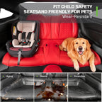 Custom Leather Car Seat Covers for Ford Mustang 2015-2023 Coupe, Red | Full Coverage Waterproof Car Seat Protector,Front & Rear Full Set,Split Backrest Compatible,Wear-Resistant,Airbag Compatible - Image 6