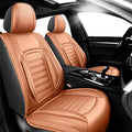 Fit Highlander Car Seat Covers for Toyota Highlander 2007-2025 2026 -Premium Leather, Waterproof，Breathable，All-Weather Seat Cushion Protecto & Airbag Compatible, 2 Front Seat Brown by Unknown