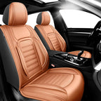 Fit Highlander Car Seat Covers for Toyota Highlander 2007-2025 2026 -Premium Leather, Waterproof，Breathable，All-Weather Seat Cushion Protecto & Airbag Compatible, 2 Front Seat Brown by Unknown
