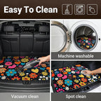 Car Trunk Mat - Universal Size 29" x 39", Floral Pattern Cargo Liner | Car Accessory for SUVs/Sedan/Wagons, Durable Protective Mat, Trunk Liner for Families/Travel Enthusiasts - Image 5