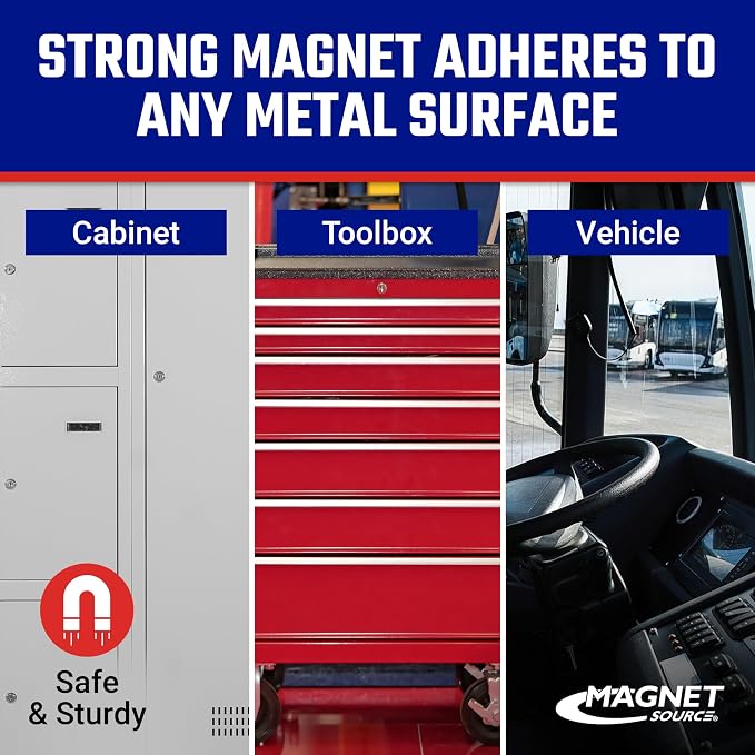 Master Magnetics Magnetic Cup Holder - Caddy for Bottles, Glasses, and Cans - Fits on Fridge, Lawnmower, Forklift, Cart, or Ladder - Heavy-Duty Magnet - Image 6