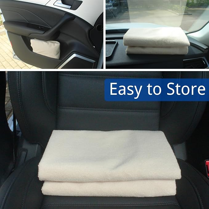 Waterproof Car Seat Cover for Front Seats, Protector for Cars SUVs Trucks, Sweat Towel Seat Covers Bucket for Gym,Workout,Beach,Hiking,Running and Swimming(Beige, 2PCS) - Image 7