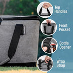CleverMade Tahoe Collapsible Cooler Bag, Large Travel Cooler, Heather Gray | Keep Food and Drinks Cold Without Bulky Storage | The Leak-Resistant Liner Contains Meltwater, and the Frame Folds Flat - Image 3
